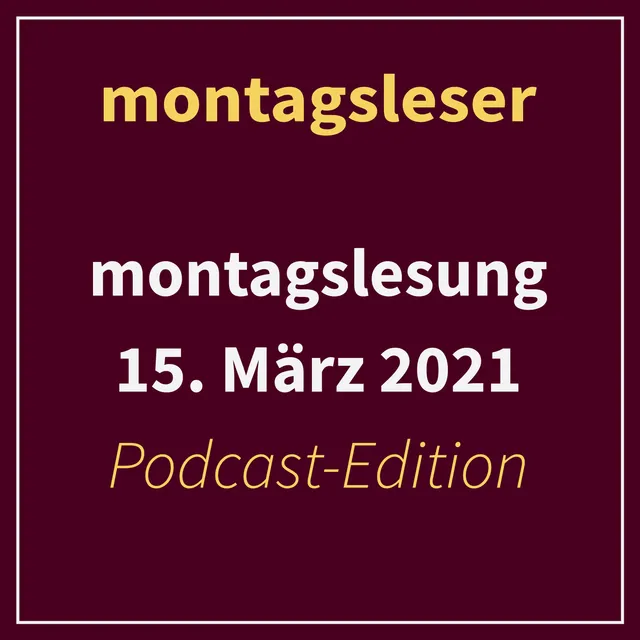Cover: 00. Montagslesung - 15. März 2021